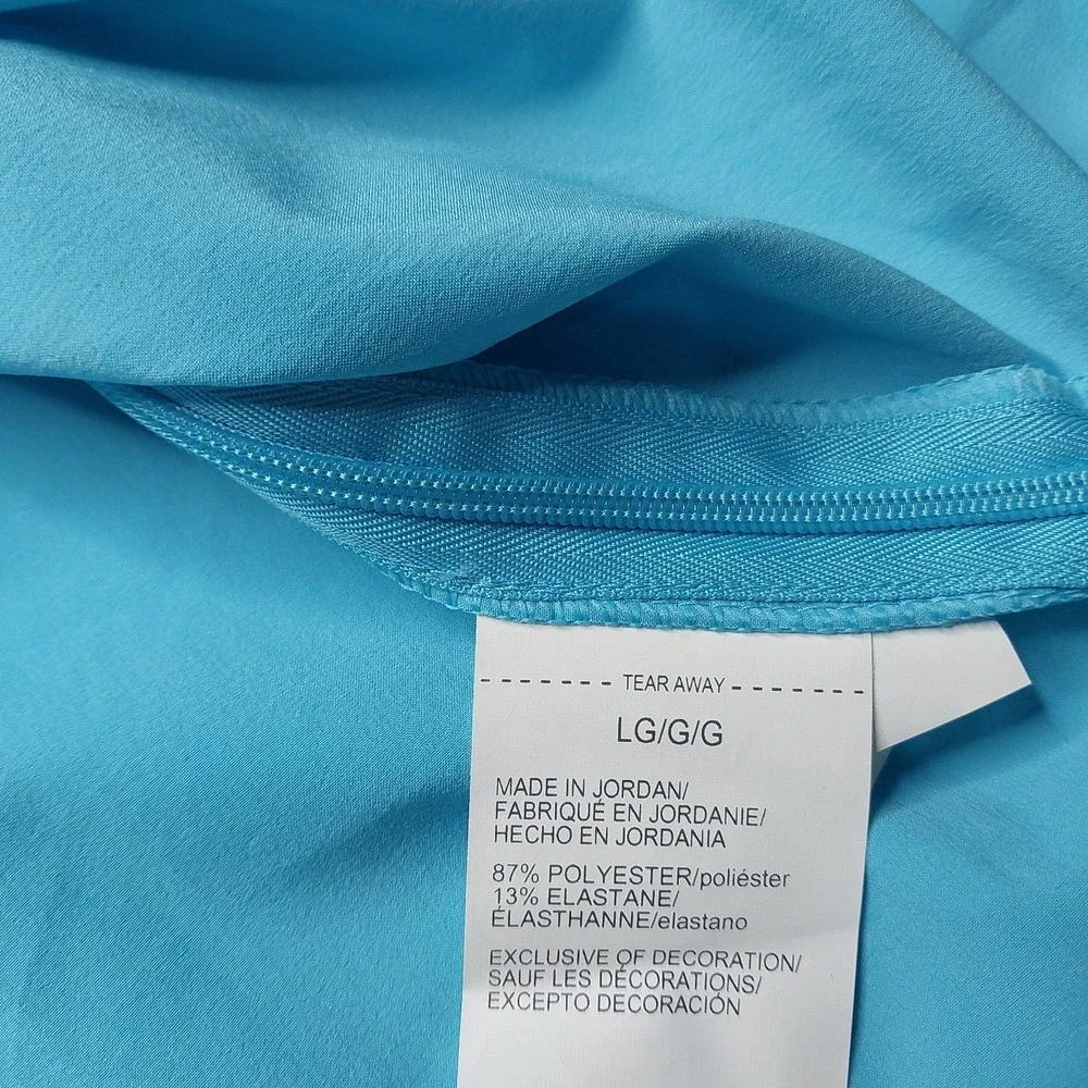 Under Armour Storm Golf Pullover Large Half Zip Short Sleeve Top Light Blue